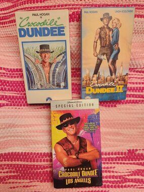 Crocodile Dundee 3 Movie VHS Set